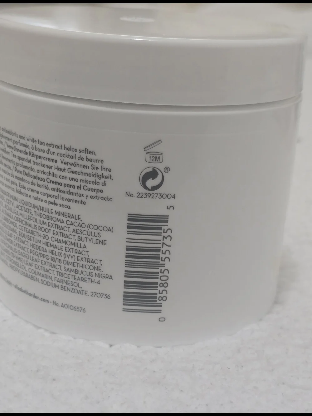 Elizabeth Arden White Tea Body Cream Jumbo Size NWT